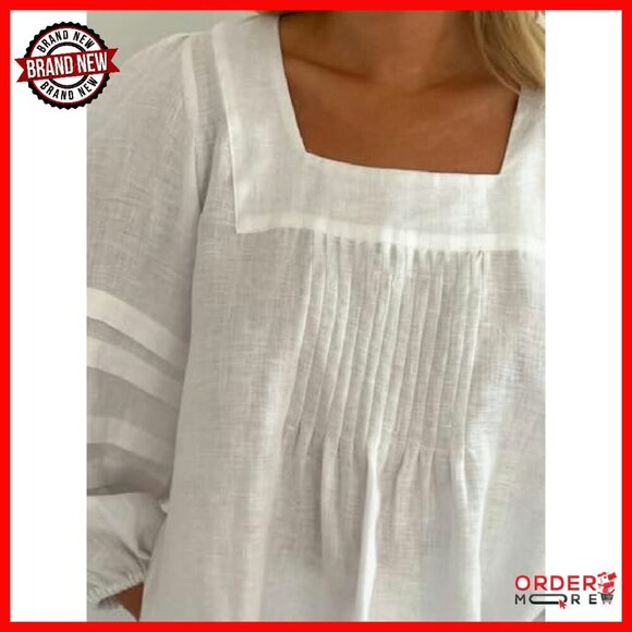 Cotton Pajama Set Puff Sleeve Top Ruffle Shorts Lounge Wear - Picture 6 of 7